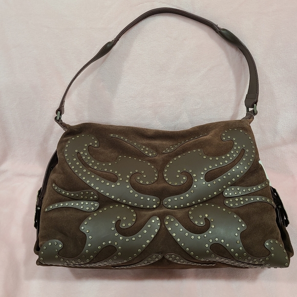 Hype Handbags - New Hype hobo suede leather shoulder bag western bag